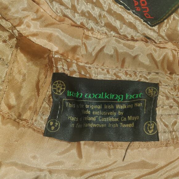 Hats of Ireland Size 7/57 (estimated) Castlebar Walking 100% Wool Donegal Tweed - Picture 7 of 7